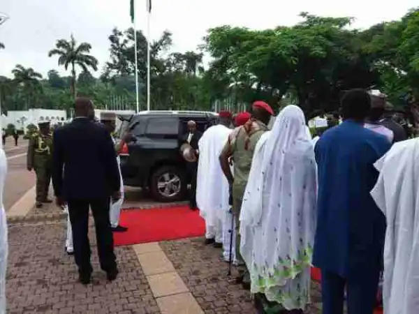 President Buhari Receives President Museveni Of Uganda At The State House (Photos)